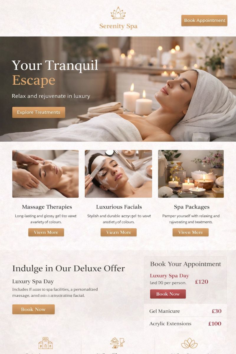 Example spa website design