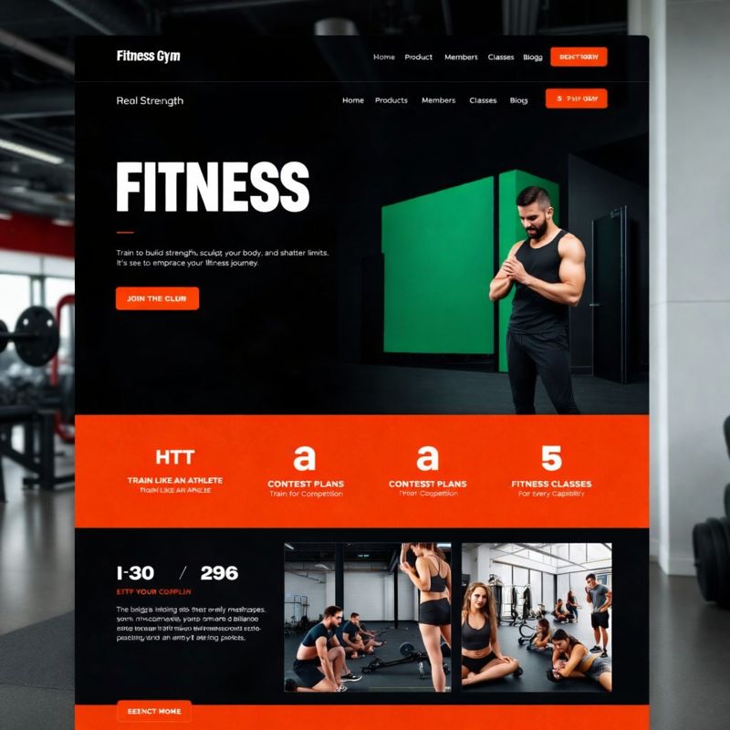 Example fitness & gym website design