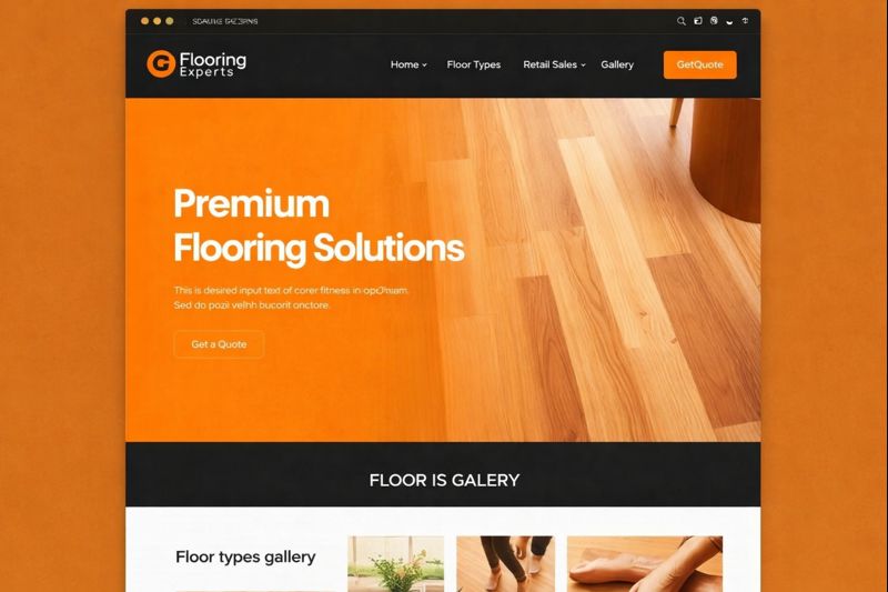 Example flooring website design