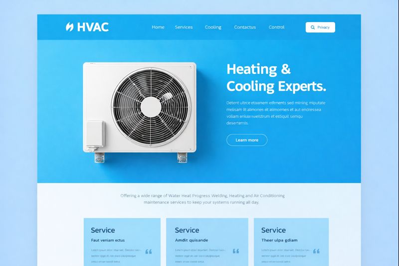 Example hvac website design