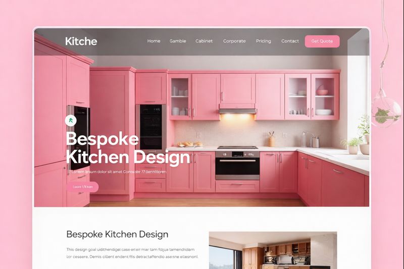 Example kitchen fitter website design