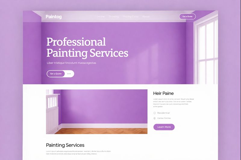 Example painter & decorator website design