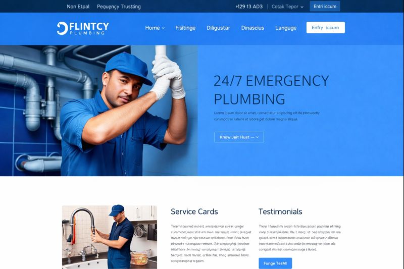 Example plumber website design