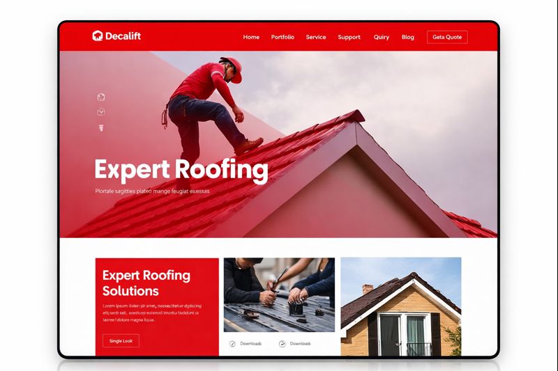 Example roofer website design