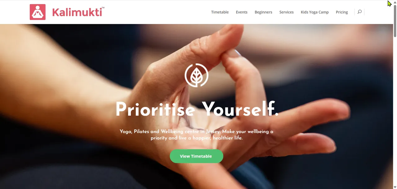 The Kalimukti Studio website home page
