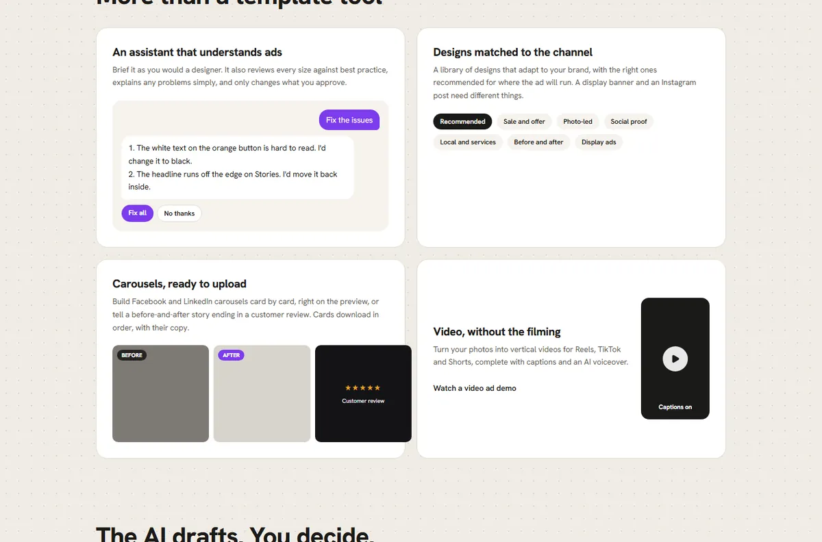 AdCaddy features