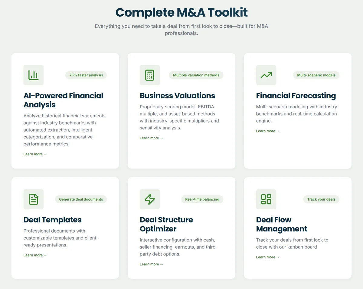 DeelFlo M&A toolkit