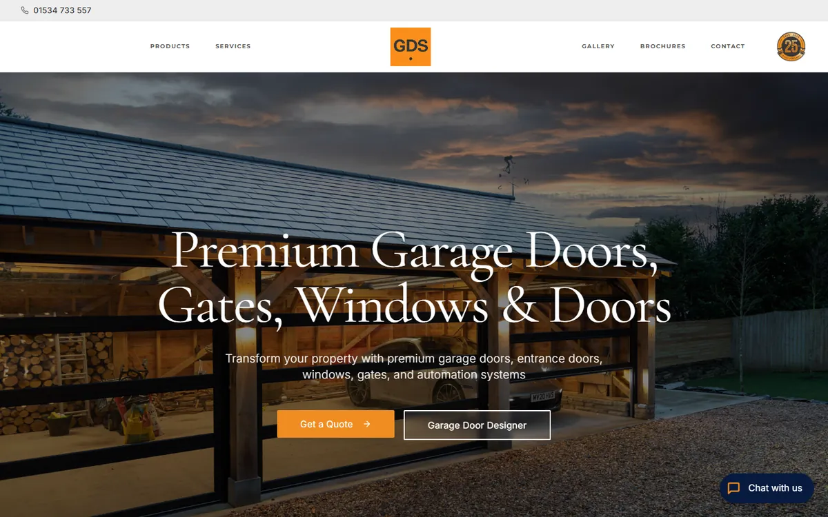 Garage Door Solutions homepage